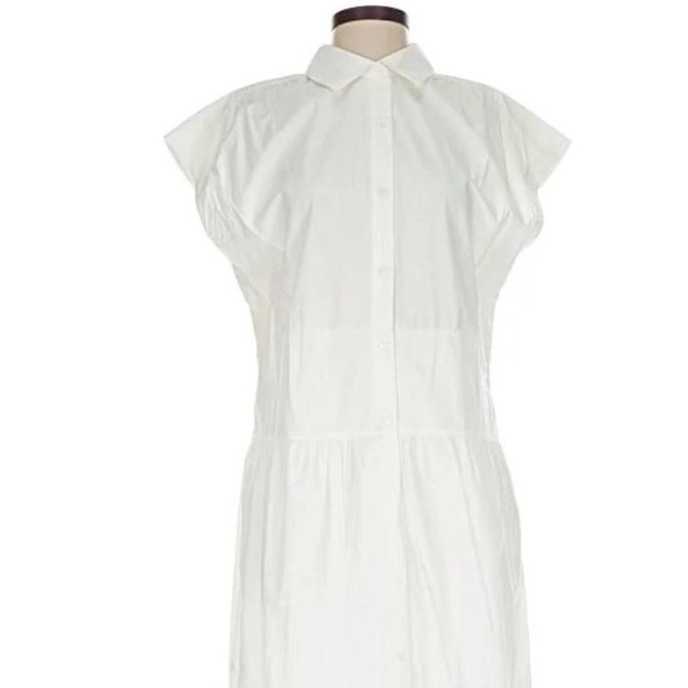 A New Day White Midi Shirt Dress